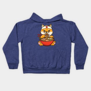 cute dog eating food 2 Kids Hoodie